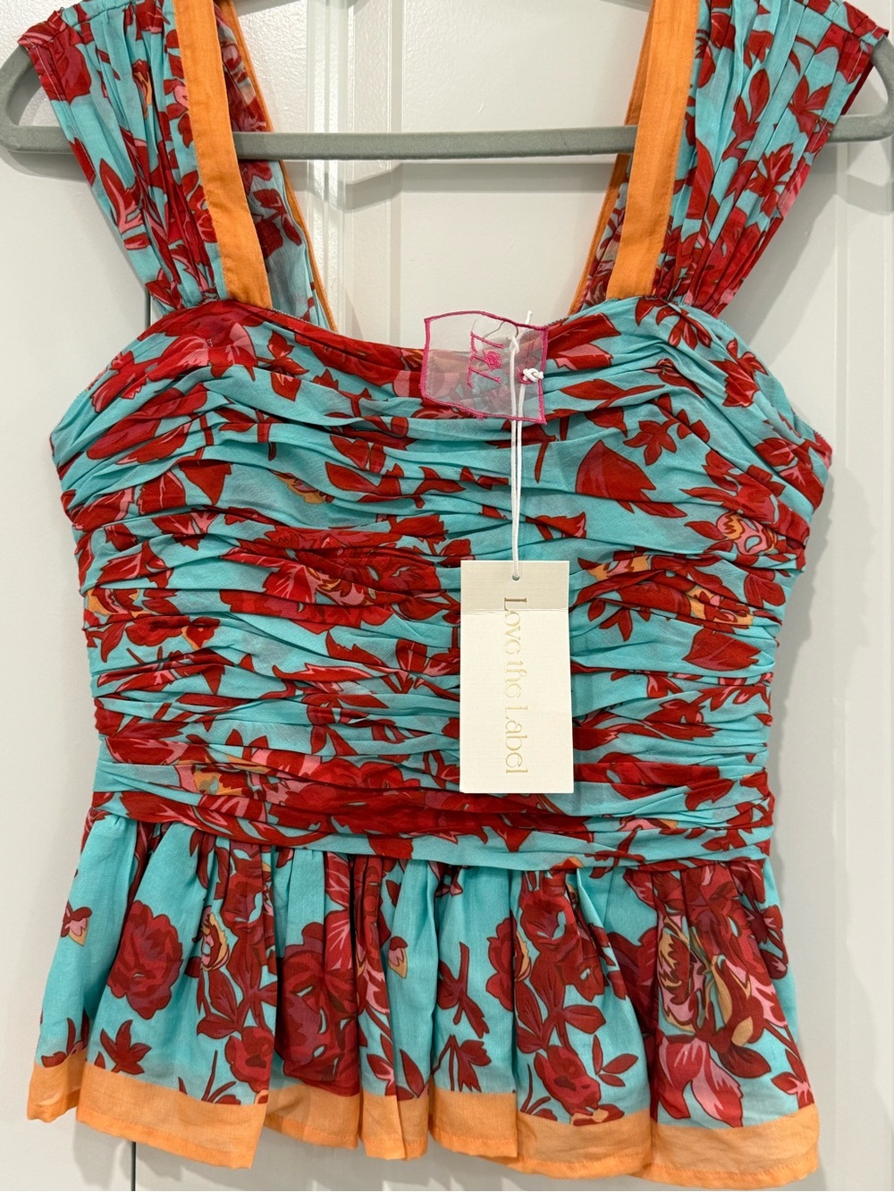 New with Tags Love The Label Kendra Top Size Small Vita Floral Print Women